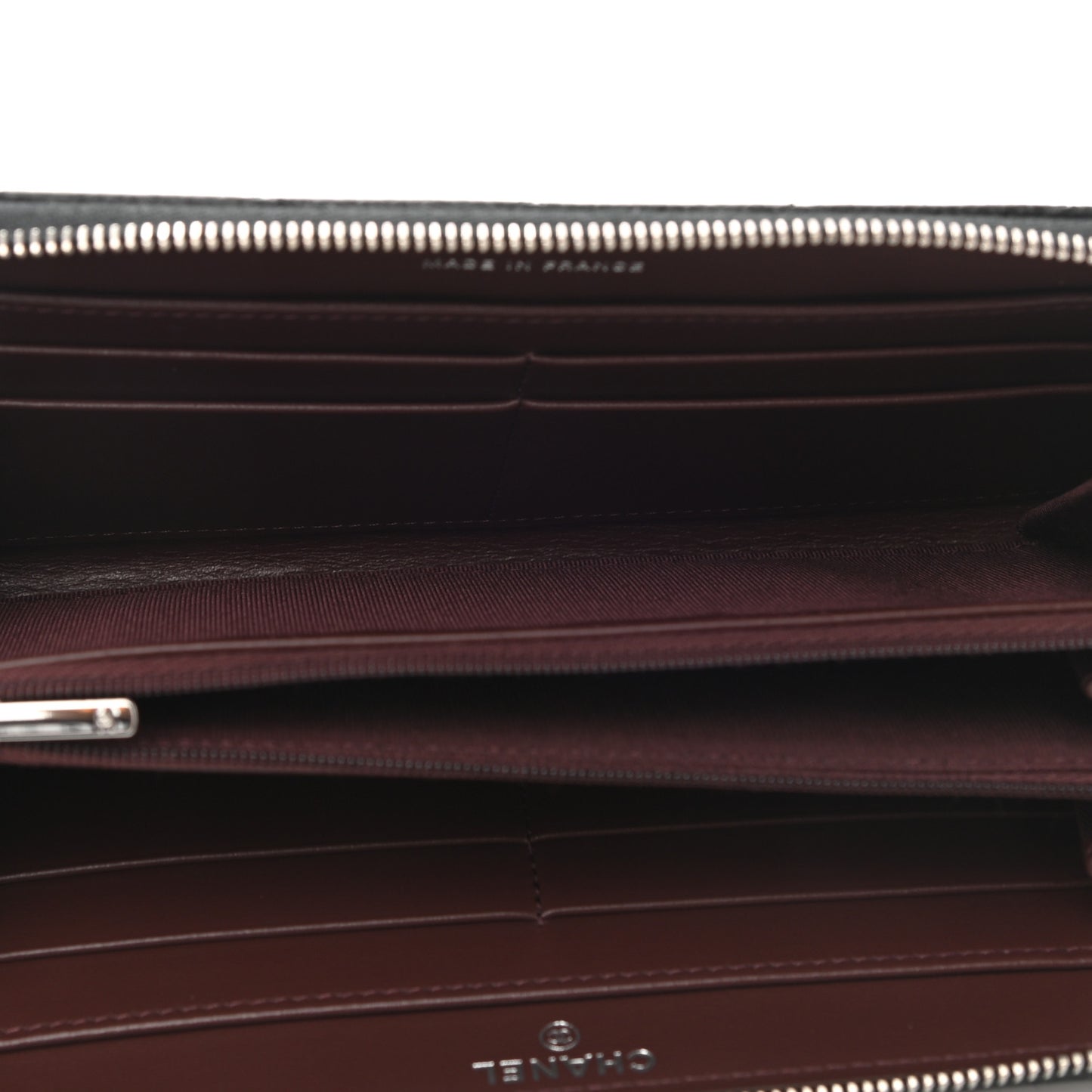 Caviar Quilted Large Gusset Zip Around Wallet Black