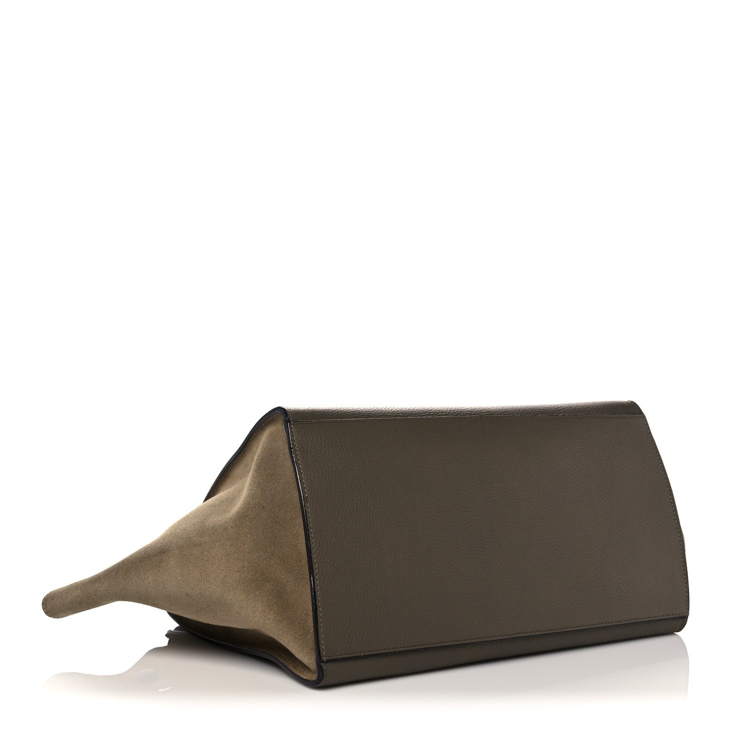 Celine Drummed Calfskin Suede Medium Trapeze Souris 4 of 26