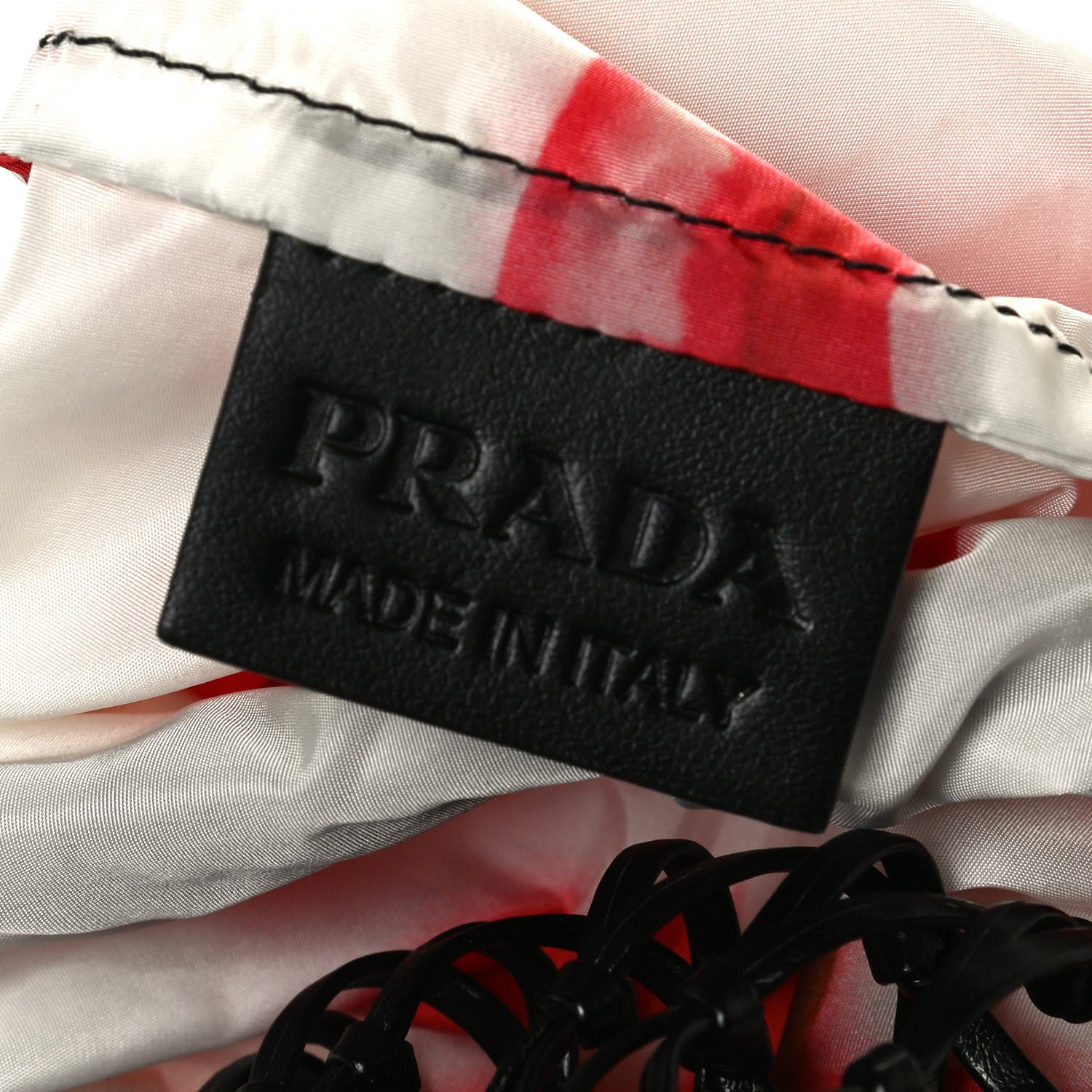 Prada Tessuto Nylon Lip Print Net Tote 4 of 10