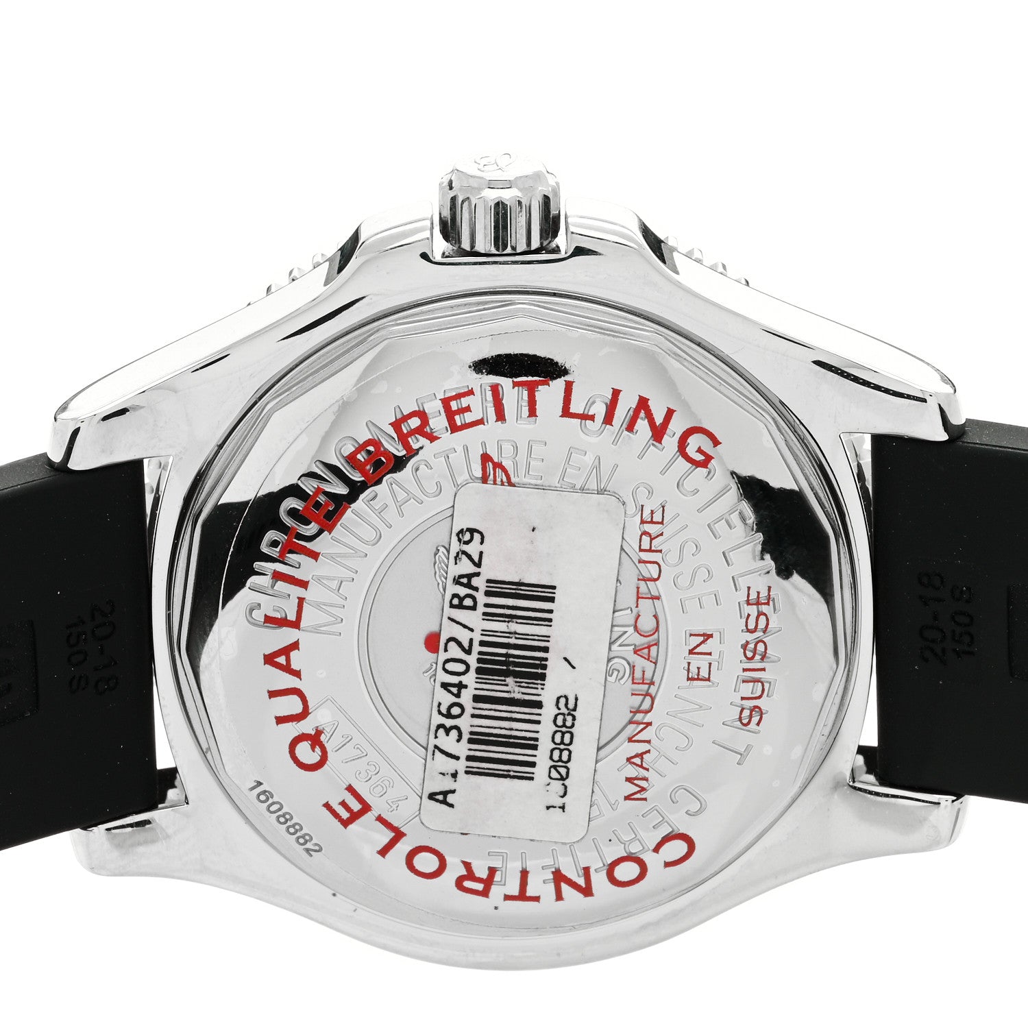 Breitling Stainless Steel Rubber 42mm Super Ocean Chronometer Automatic Watch Black A1736402/BA29 4 of 5