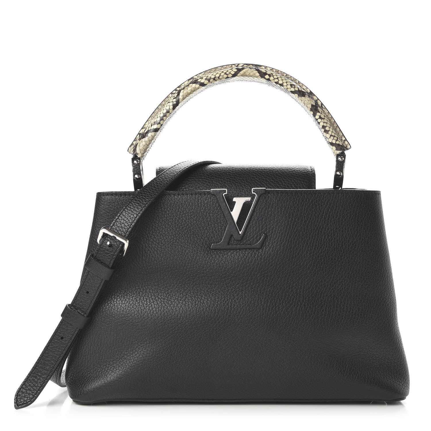 Louis Vuitton Taurillon Ayers Capucines PM Black 1 of 9
