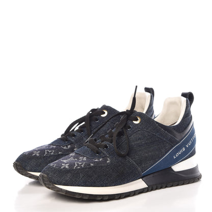 Louis Vuitton Monogram Denim Run Away Sneakers 39 Blue 3 of 14