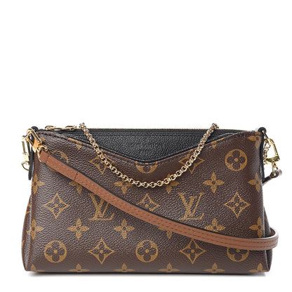 Louis Vuitton Monogram Pallas Clutch Black 1 of 11