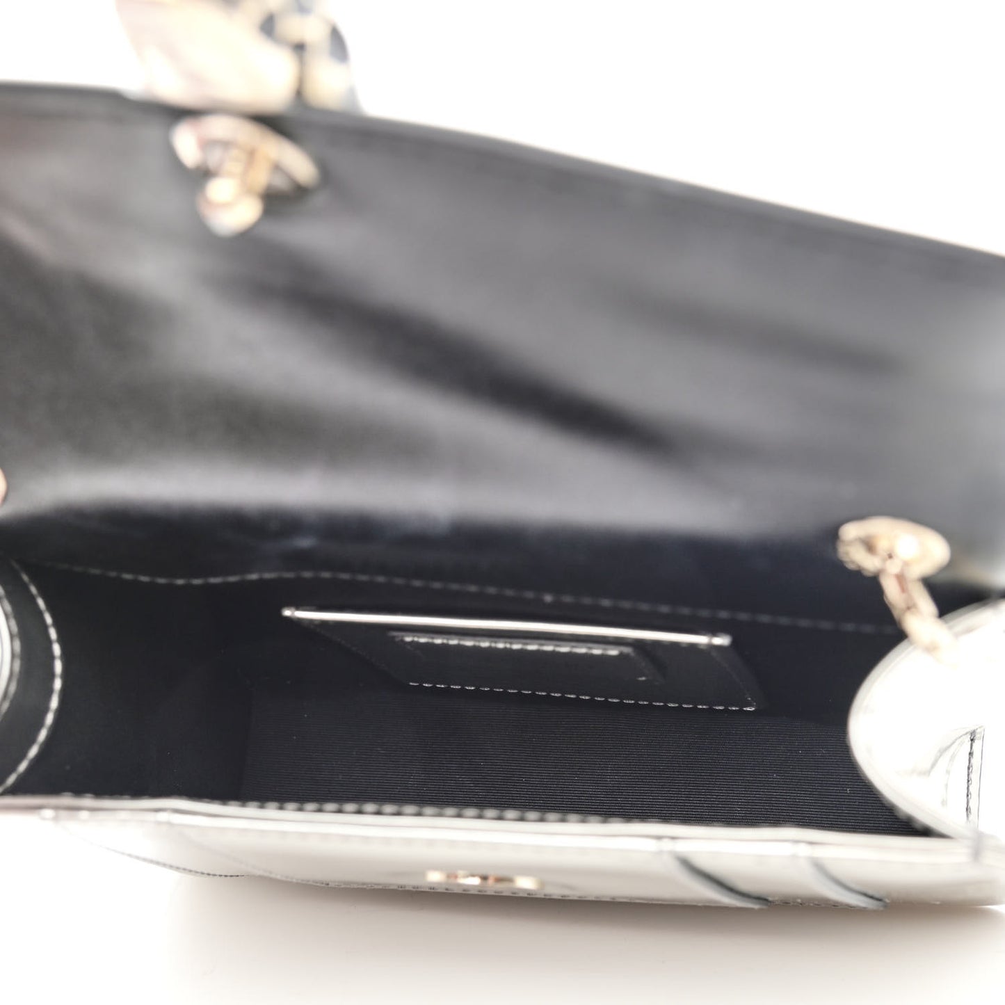 Metallic Calfskin Small Serpenti Forever Snake Strap Crossbody Bag Silver