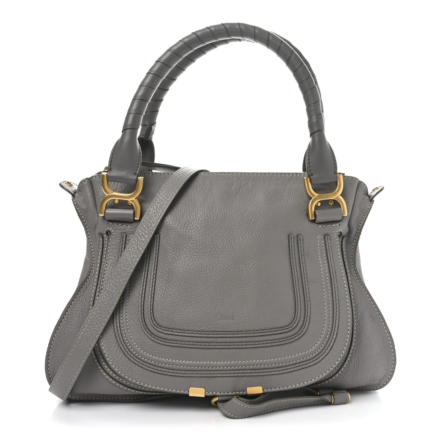 Calfskin Medium Marcie Satchel Cashmere Grey