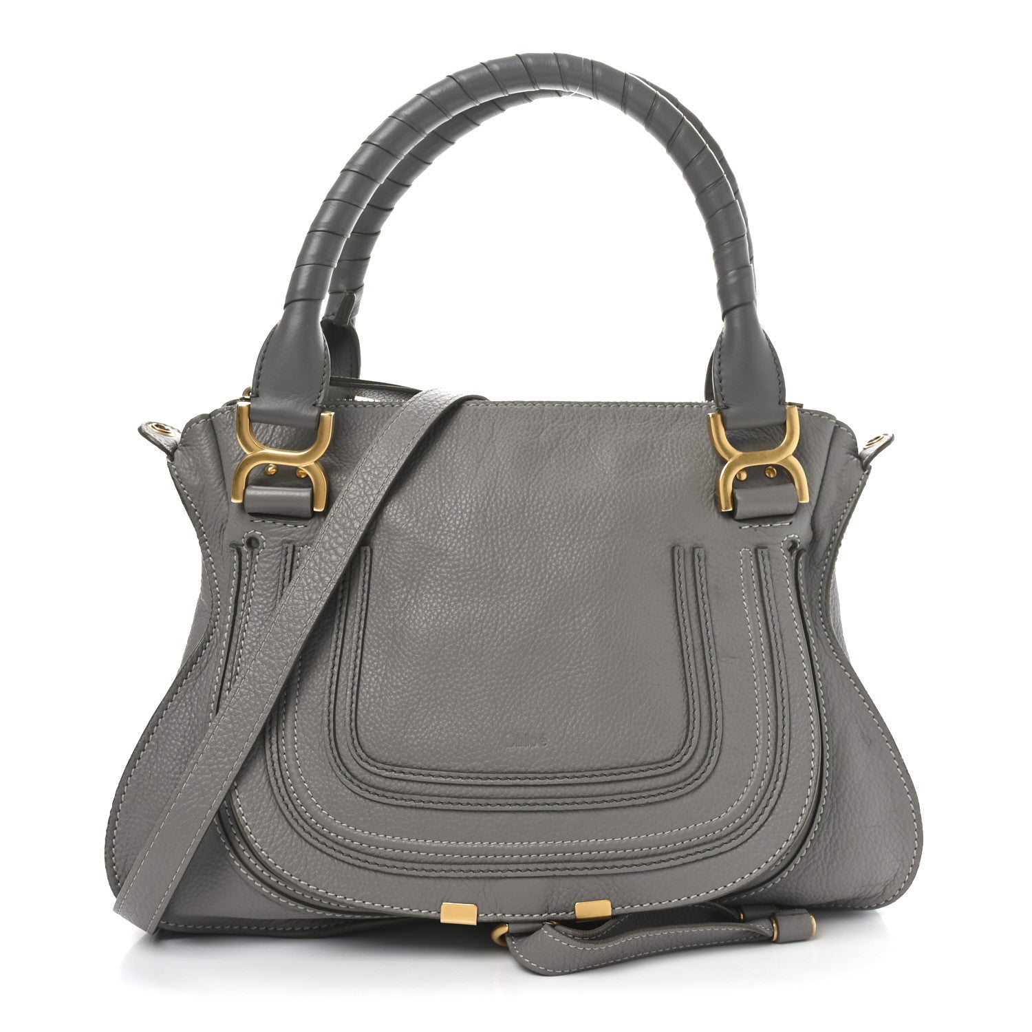 Chloe Calfskin Medium Marcie Satchel Cashmere Grey 1 of 10