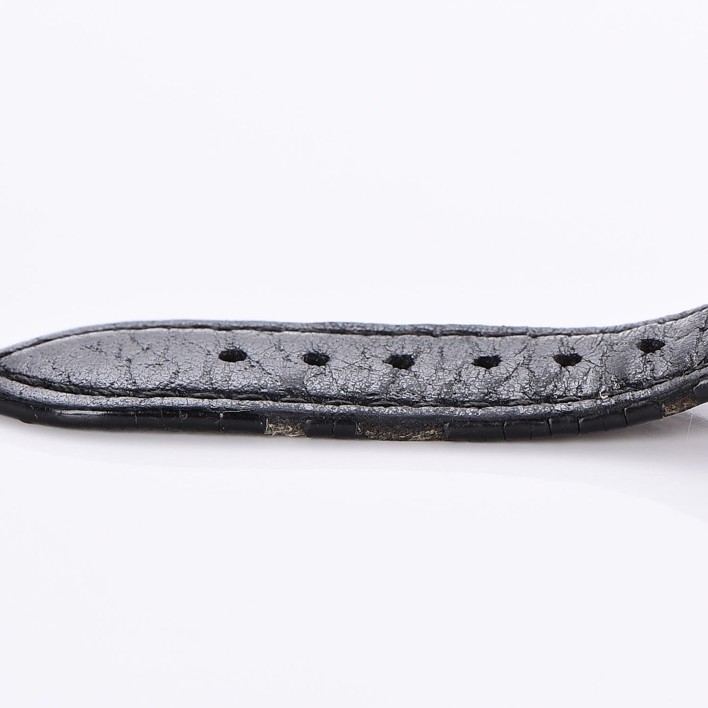 Carbon Calfskin 38mm Marbella Quartz Watch Black
