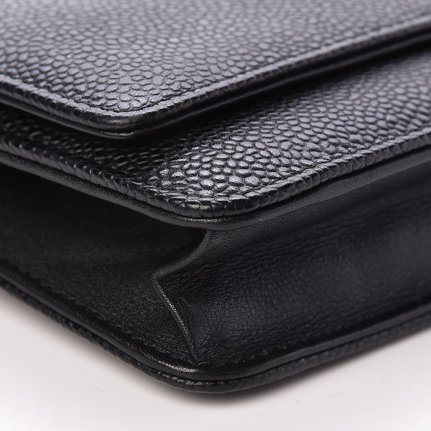 Chanel Caviar Timeless CC Wallet On Chain WOC Black 10 of 13
