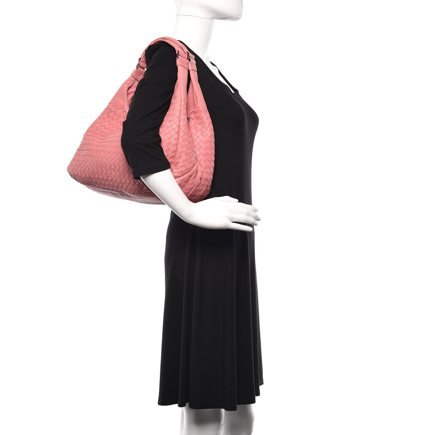 Nappa Intrecciato Medium Campana Petal Pink