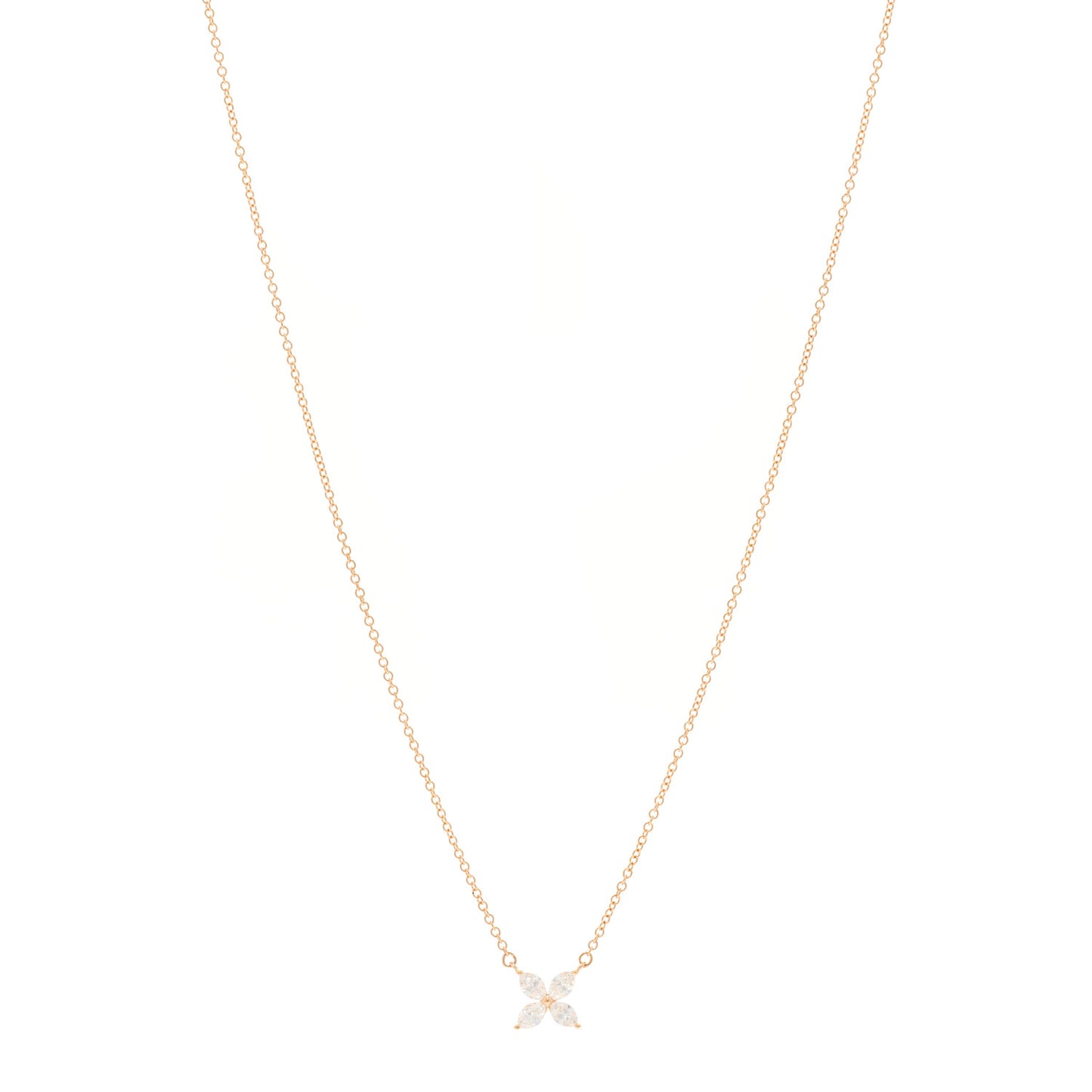 18K Rose Gold Diamond Small Victoria Necklace