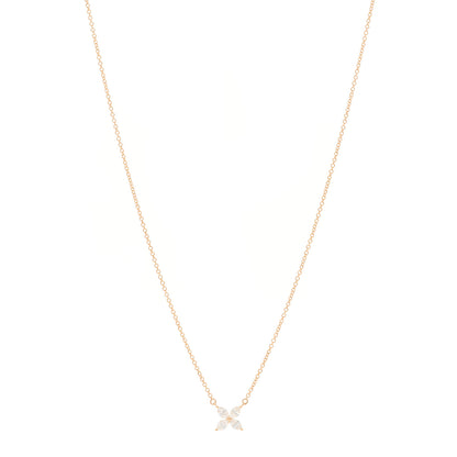 Tiffany 18K Rose Gold Diamond Small Victoria Necklace 1 of 4