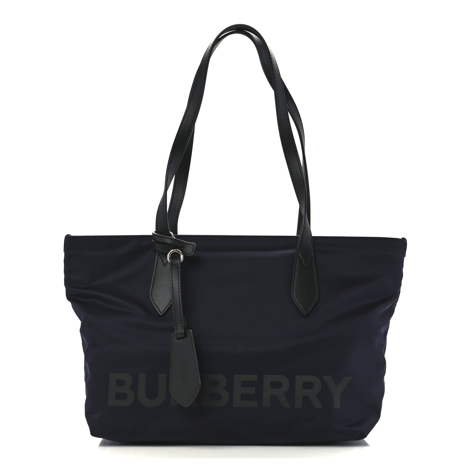 Burberry Nylon Logo Small Ardwell Tote Navy 1 of 12
