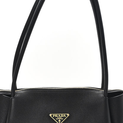 Prada Soft Calfskin Medium Darling Shoulder Bag Black 7 of 9