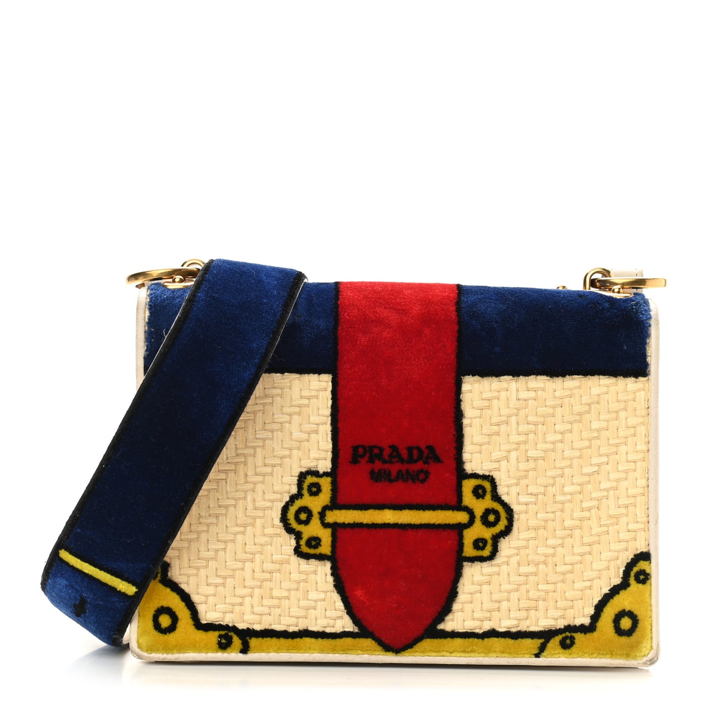 Velvet Straw Cahier Shoulder Bag Naturale Talco