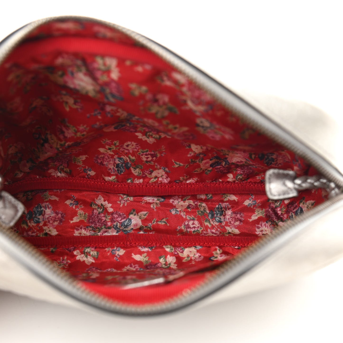 Laminated Nappa Web Trapuntata Small GG Shoulder Bag Argento