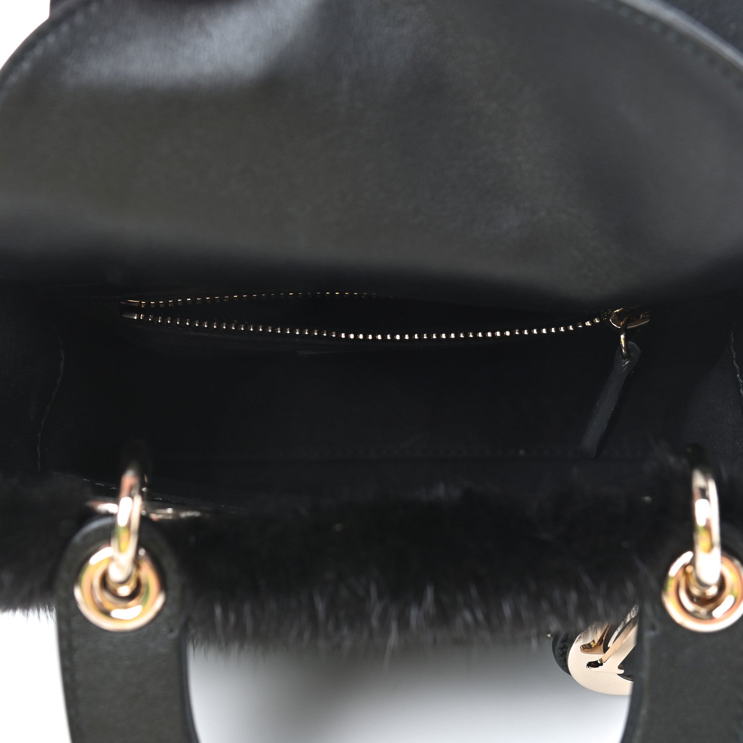 Christian Dior Mink Fur Mini Lady Dior Black 4 of 4