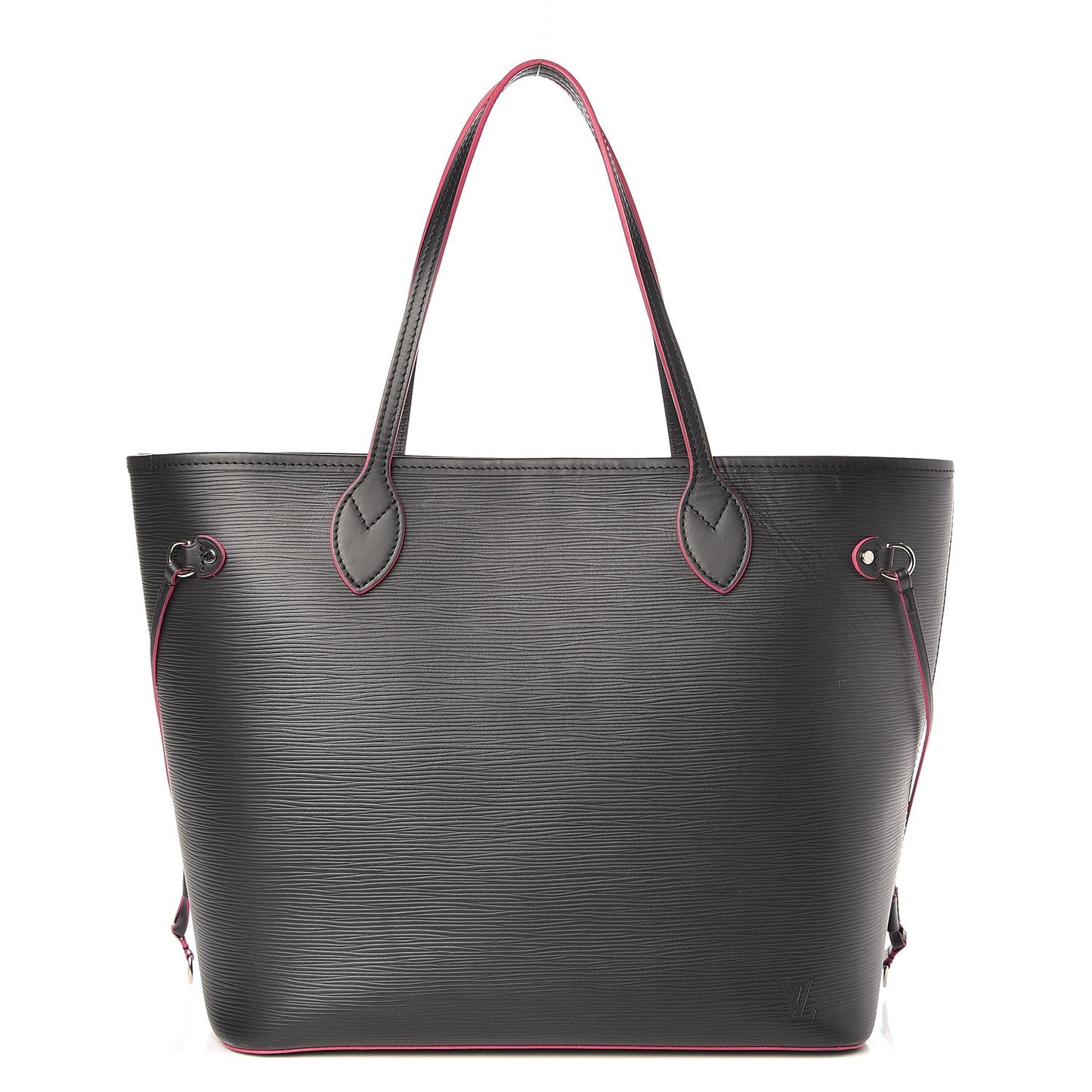 Epi Neverfull MM Black Hot Pink
