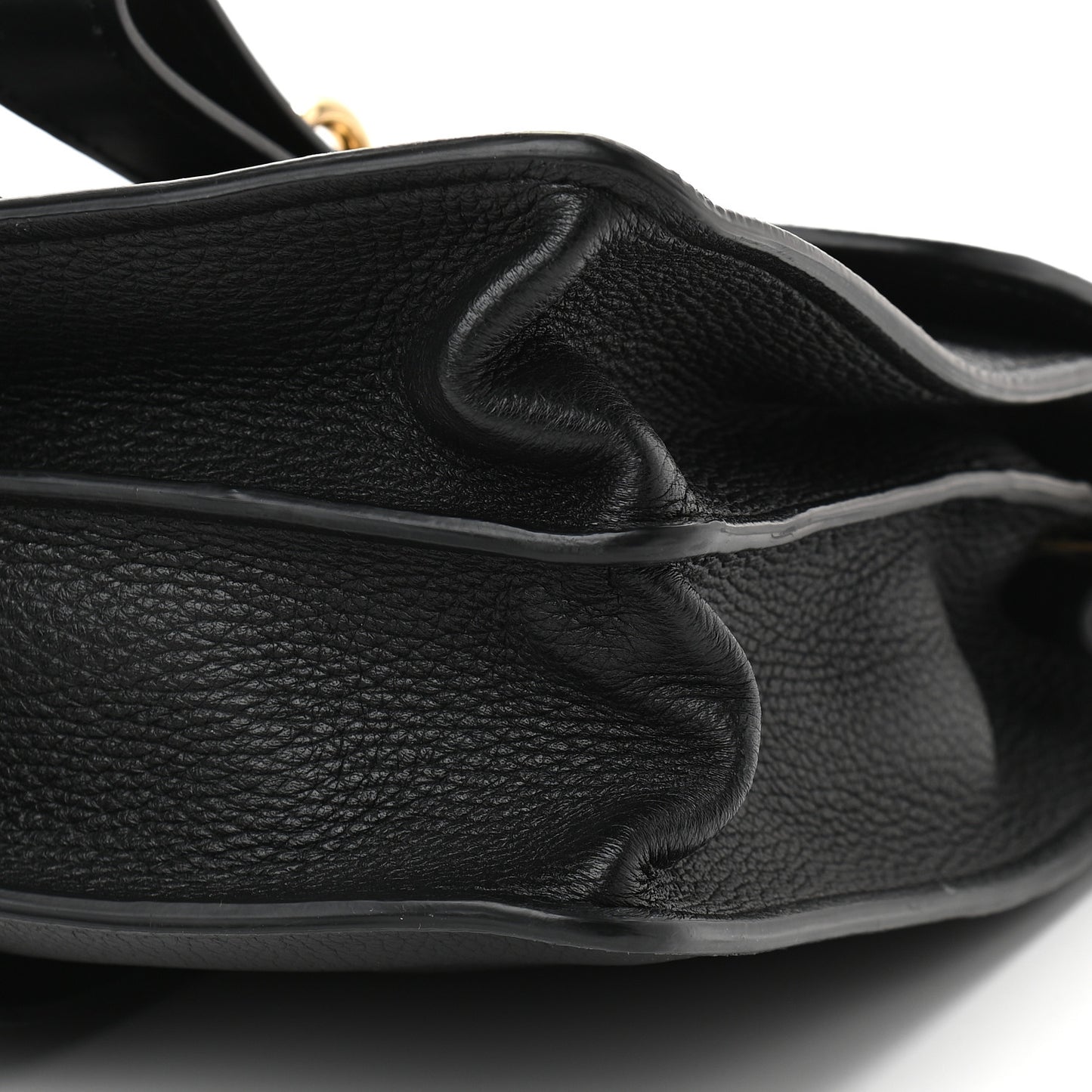 Grained Calfskin Medium Aby Day Shoulder Bag Black