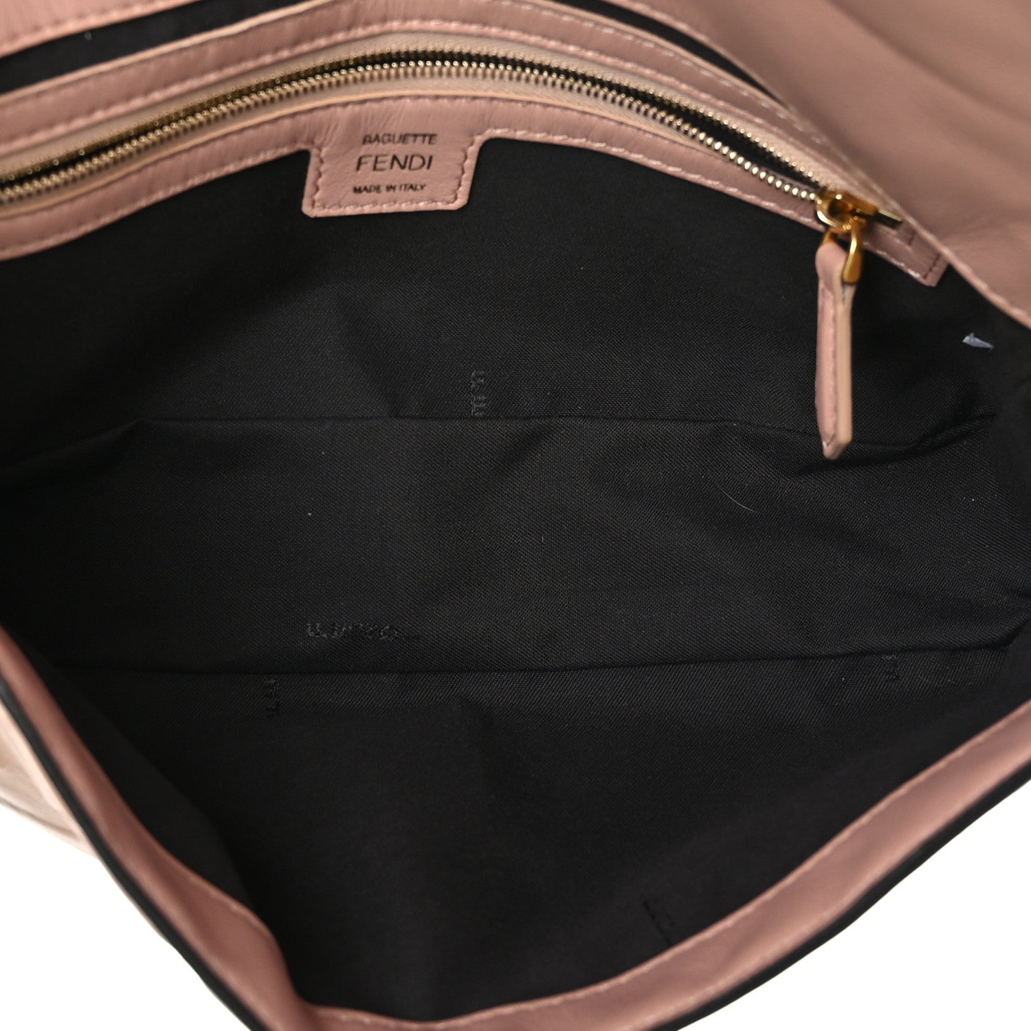 Fendi Nappa FF 1974 Embossed Baguette Rosa Bourbon 5 of 10