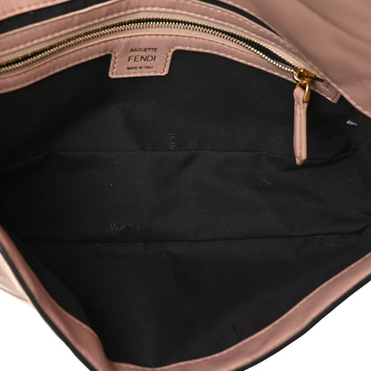 Fendi Nappa FF 1974 Embossed Baguette Rosa Bourbon 5 of 10