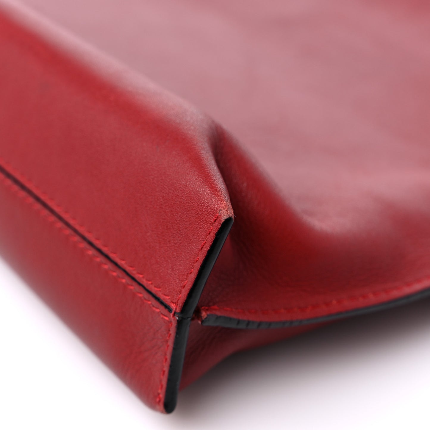 Calfskin T Pouch Red