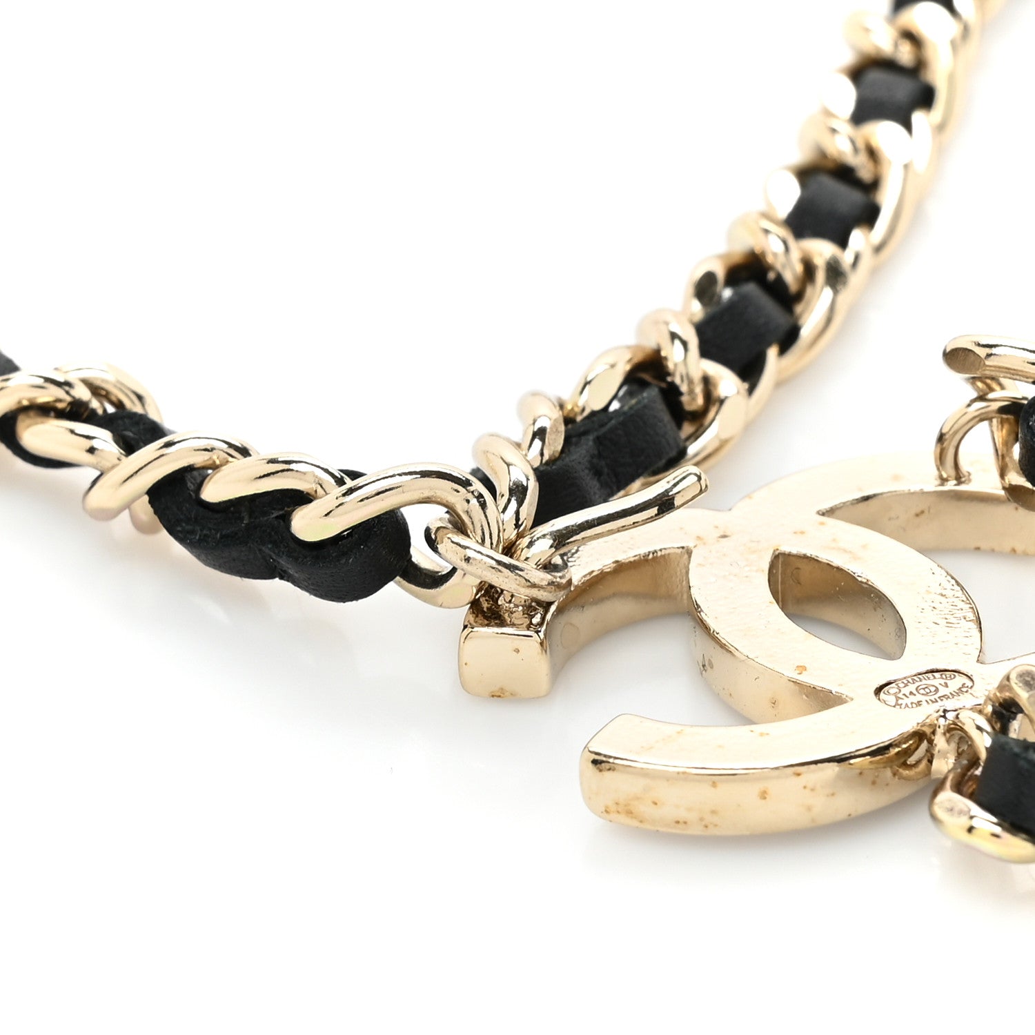 Chanel Lambskin Enamel CC Chain Belt Black Gold 3 of 4