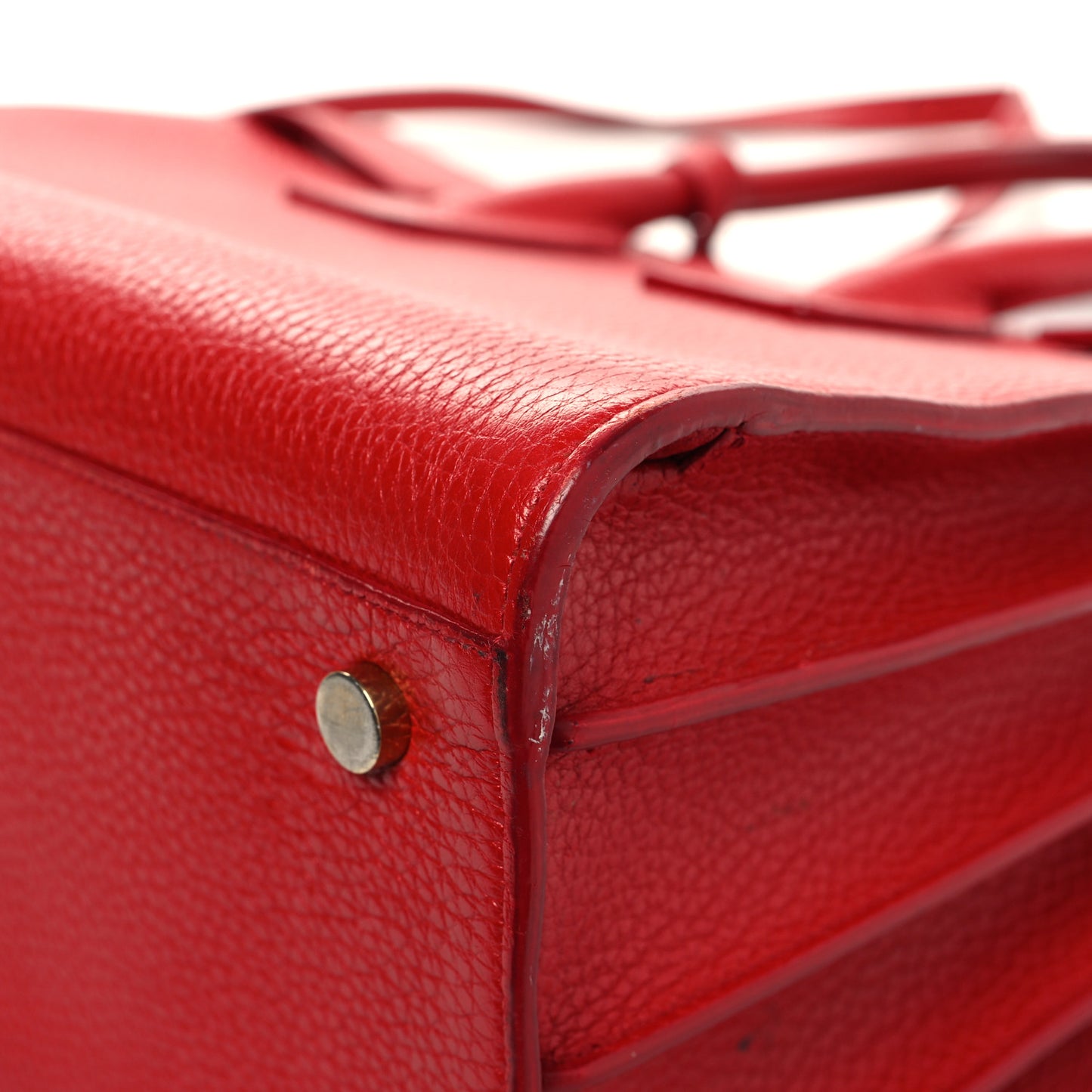 Grained Calfskin Small Sac De Jour Lipstick Red