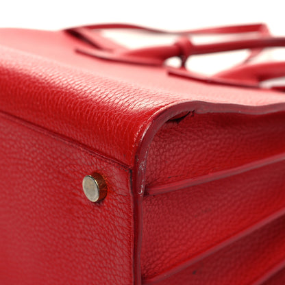 Saint Laurent Grained Calfskin Small Sac De Jour Lipstick Red 11 of 25
