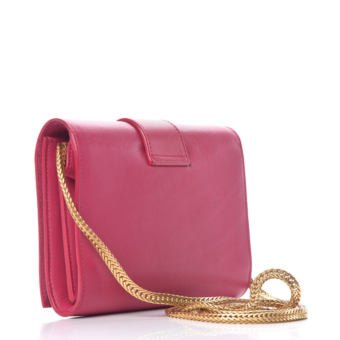Calfskin Small Classic Y Satchel Bubblegum