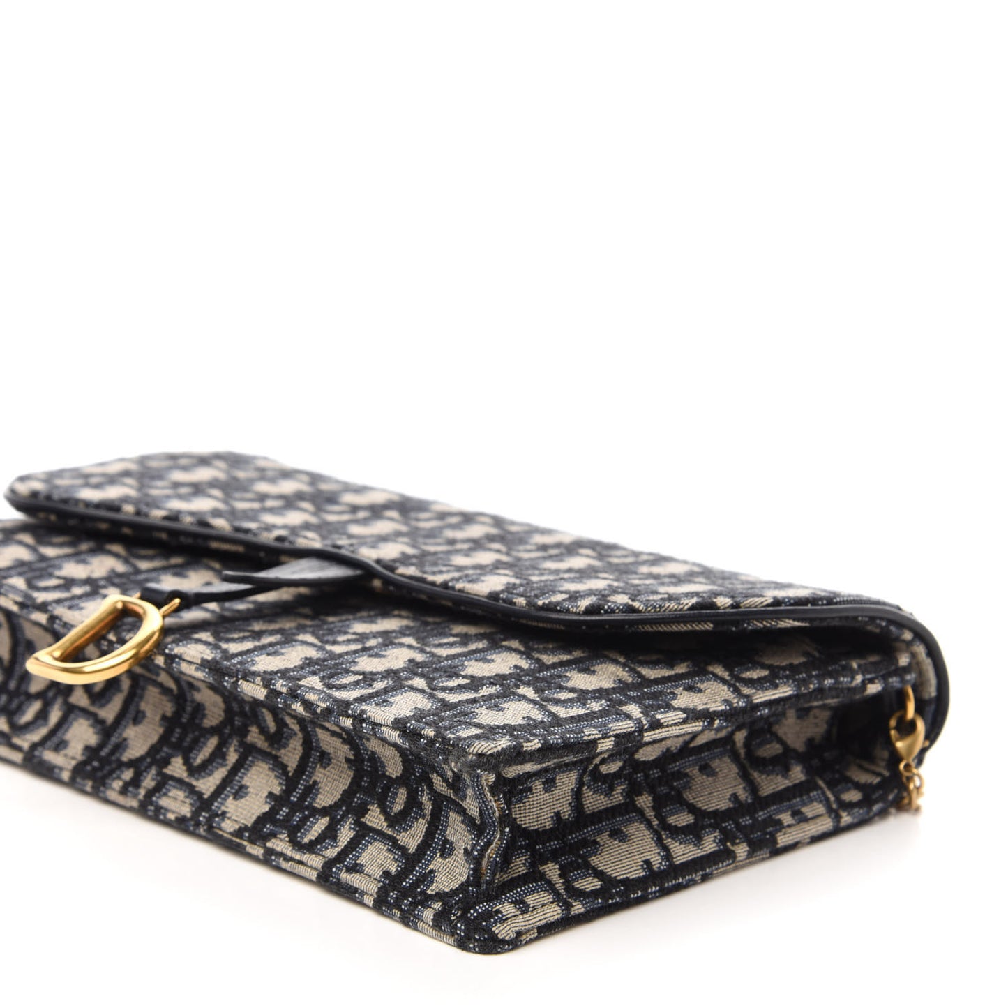 Oblique Saddle Chain Pouch Blue