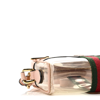 Gucci Vinyl Web Mini Ophidia Transparent Shoulder Bag Perfect Pink 9 of 11