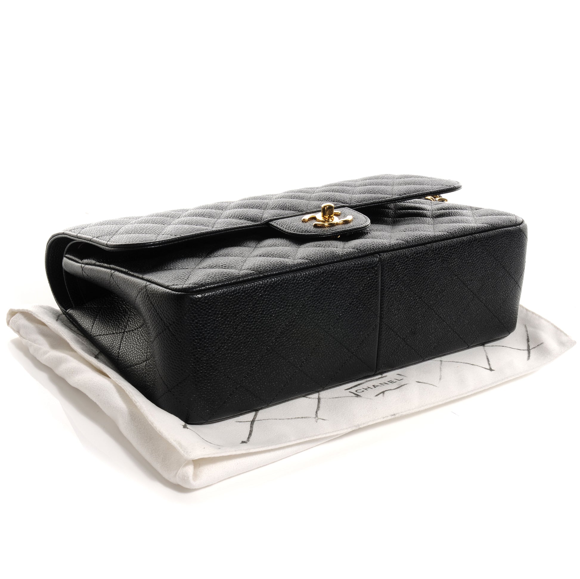 Chanel Caviar Quilted Jumbo Double Flap Black 4 of 8