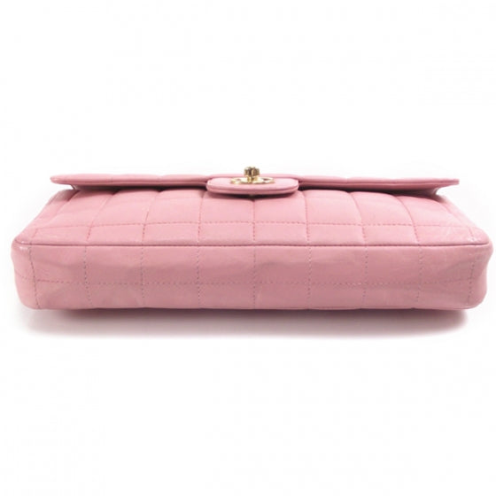 Lambskin E/W Cube Flap Baguette