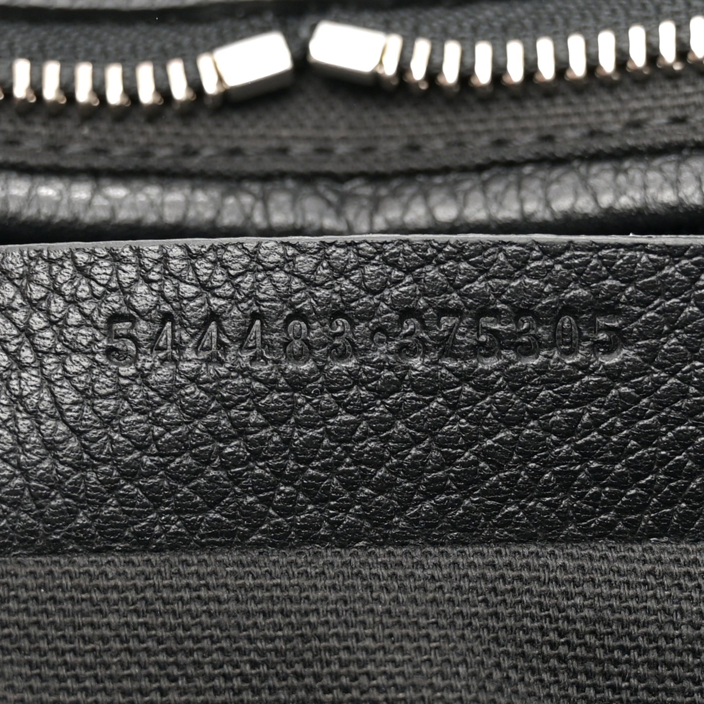 Pebbled Calfskin Large Skull Padlock Zip Around Tote Black