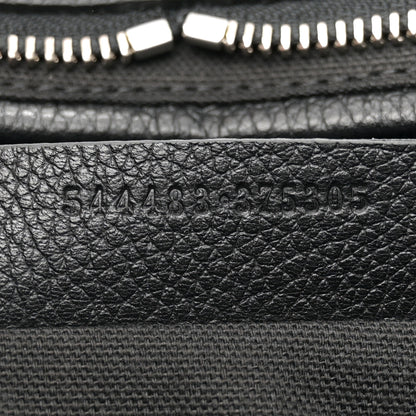 Alexander McQueen Pebbled Calfskin Large Skull Padlock Zip Around Tote Black 7 of 10