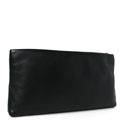 Saint Laurent Lambskin Long Calypso Pouch Black 3 of 10