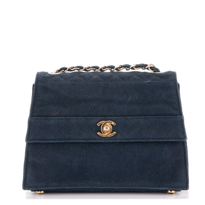 Chanel Denim Small Single Flap Blue 1 of 6