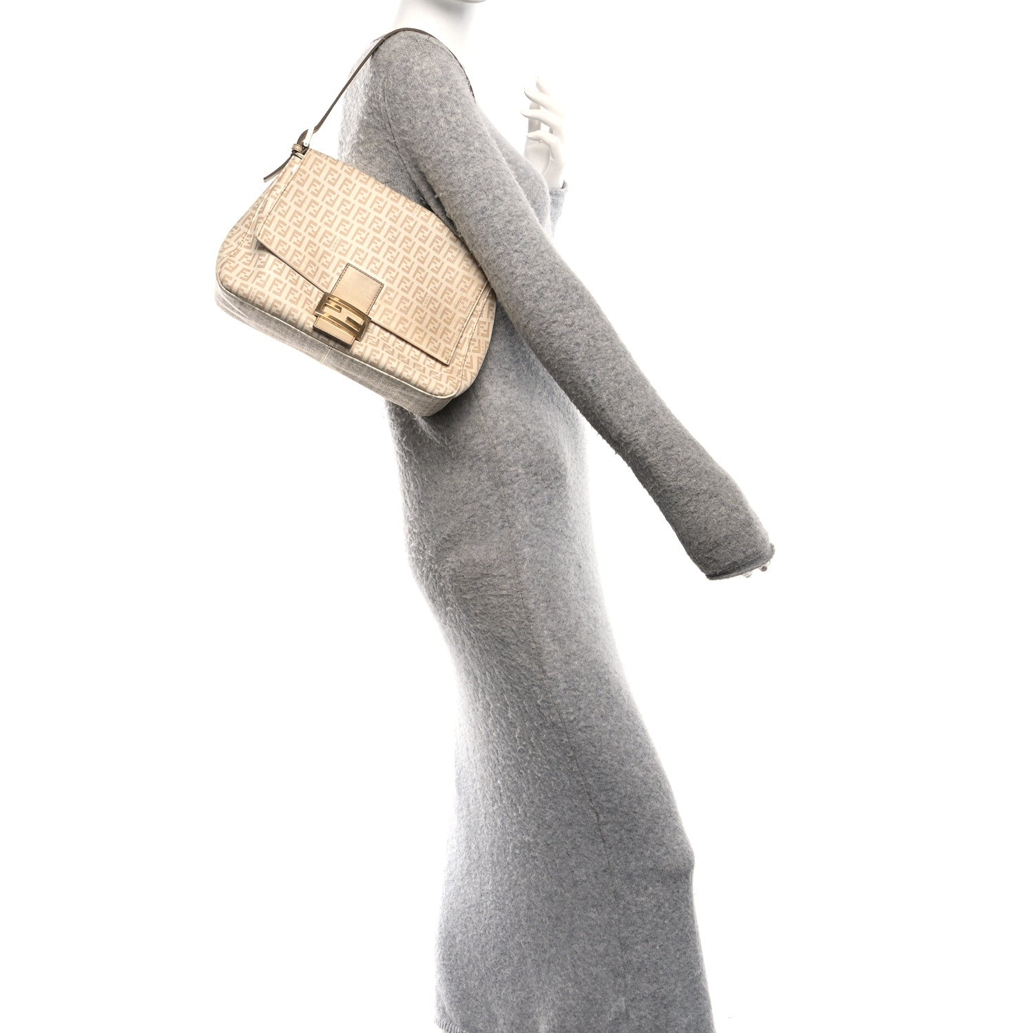 Fendi Zucchino Vitello Mama Baguette Camelia 2 of 10