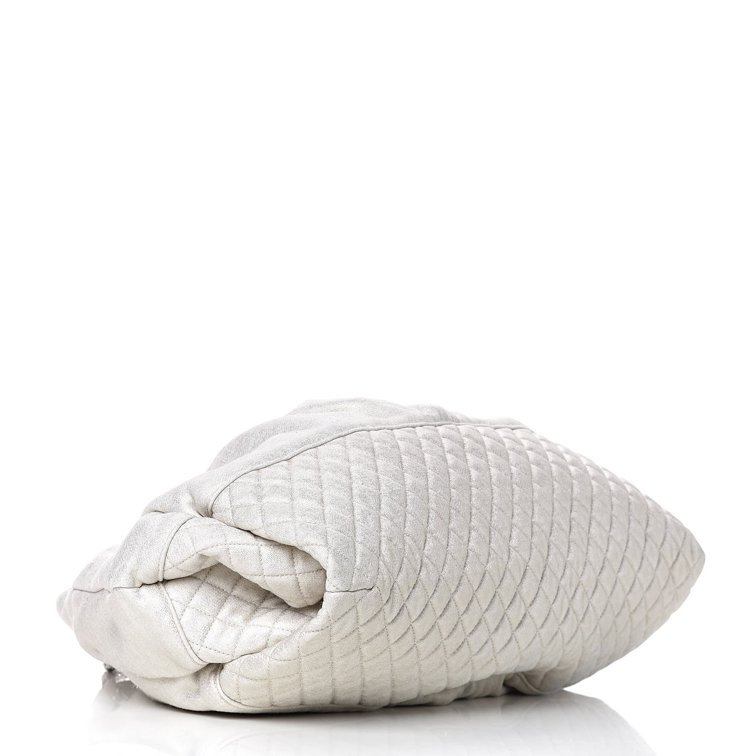 Chanel Metallic Jersey Quilted Melrose Cabas Light Beige 4 of 11