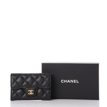 Chanel Caviar Quilted Flap Card Holder Black 10 of 10