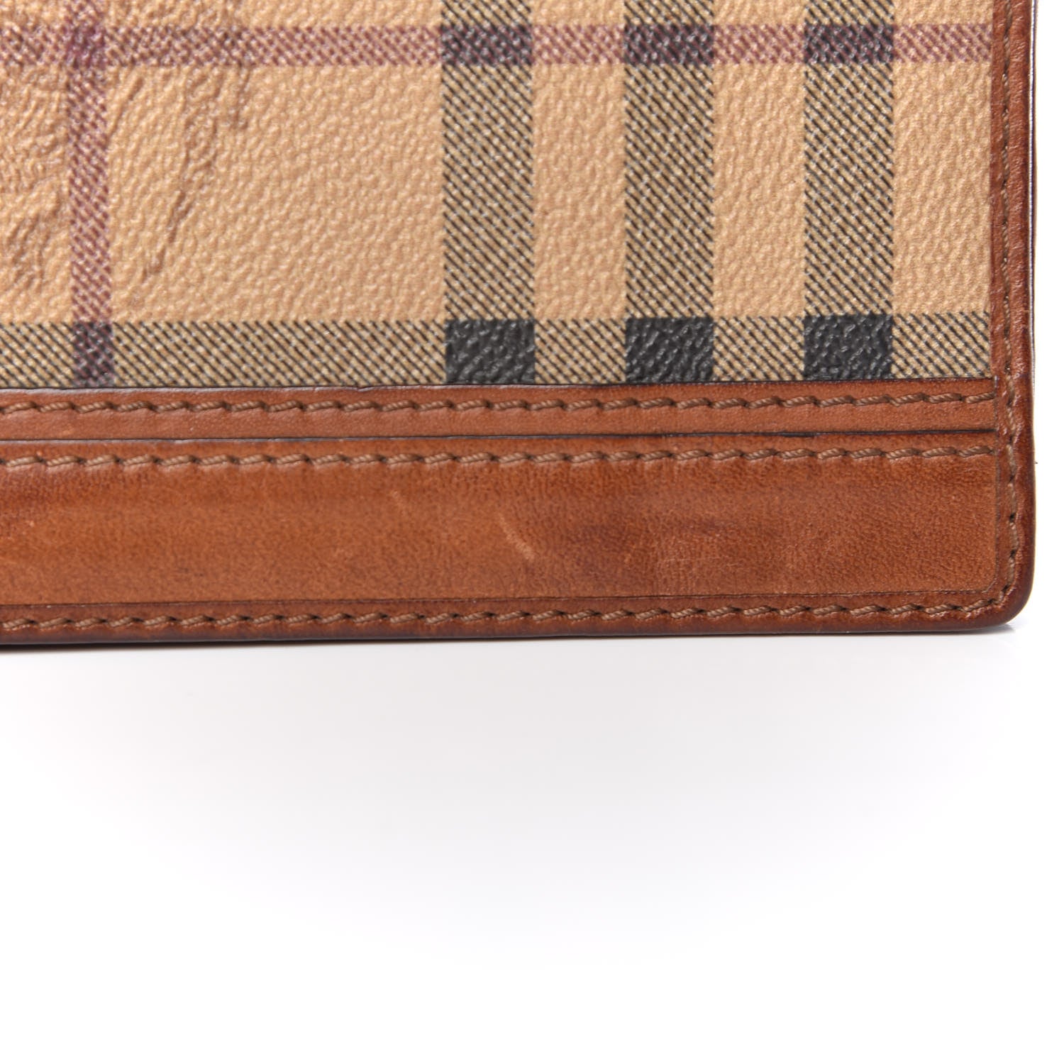 Burberry Haymarket Check Continental Wallet Tan 8 of 17