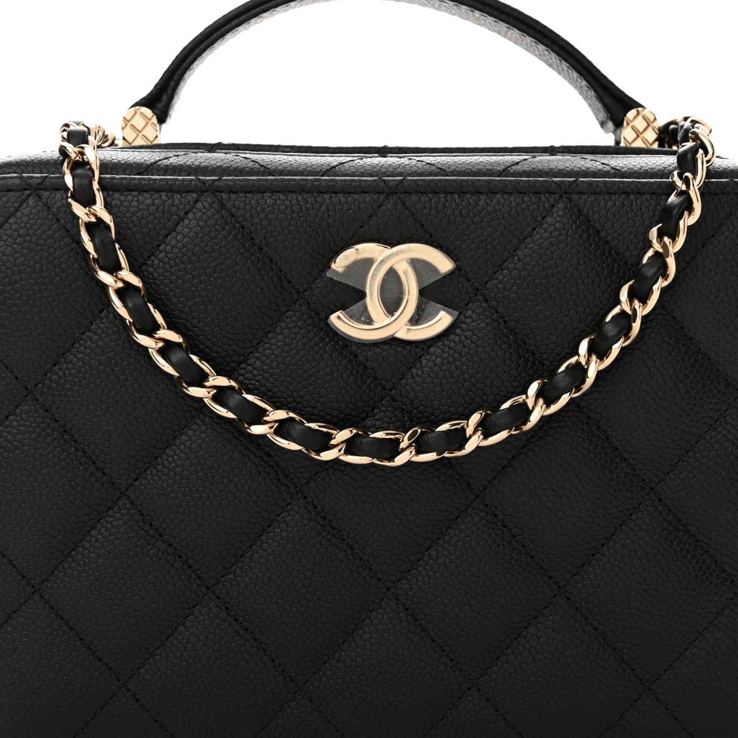 Chanel Caviar Quilted Top Handle Vanity Case Black 8 of 11
