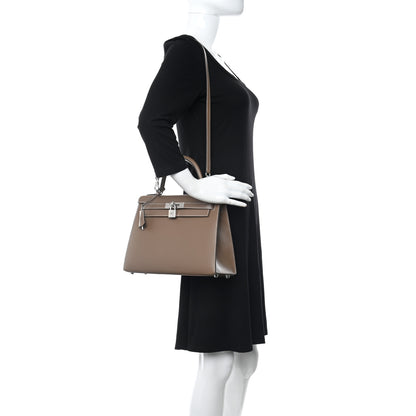 Hermes Tadelakt Kelly Sellier 28 Etoupe 2 of 12