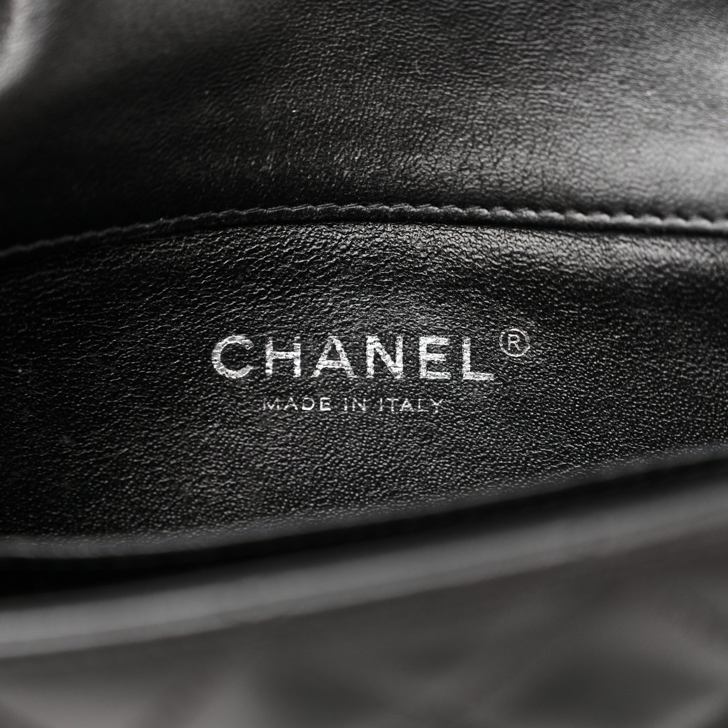 Lambskin Quilted Extra Mini Rectangular Flap Black
