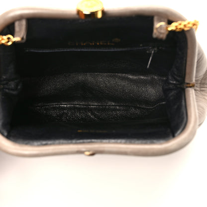 Chanel Lambskin Diamond Quilted Kisslock Frame Bag Beige 5 of 11