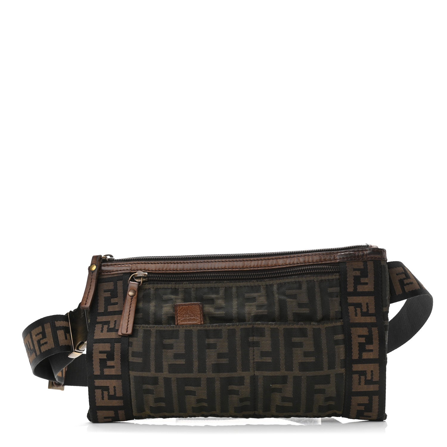 Fendi Zucca Vitello Patchwork Belt Bag Tobacco Sabbia 1 of 12