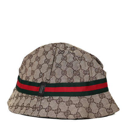Gucci Monogram Web Bucket Hat L Brown 1 of 7