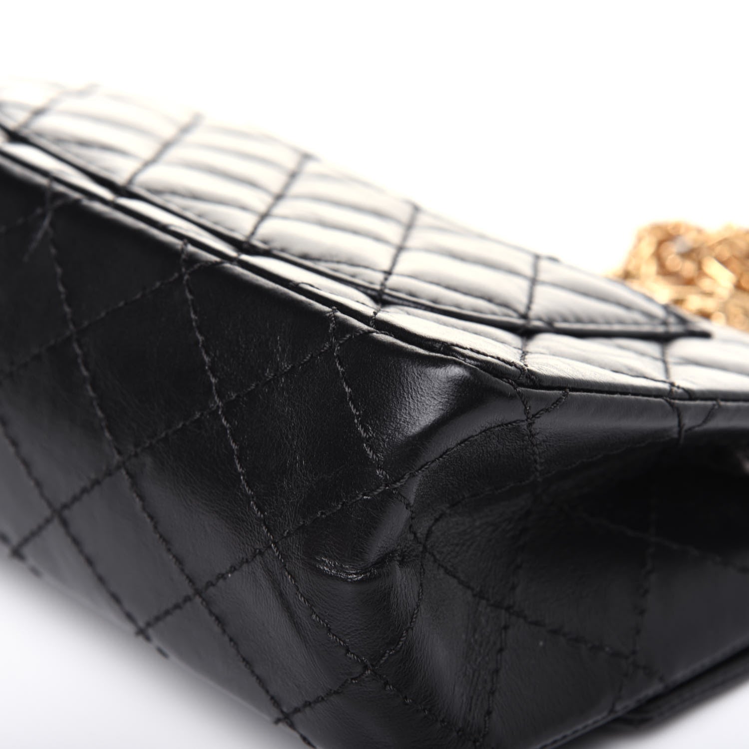 Chanel Aged Calfskin Quilted 2.55 Reissue Mini Flap Black 13 of 15