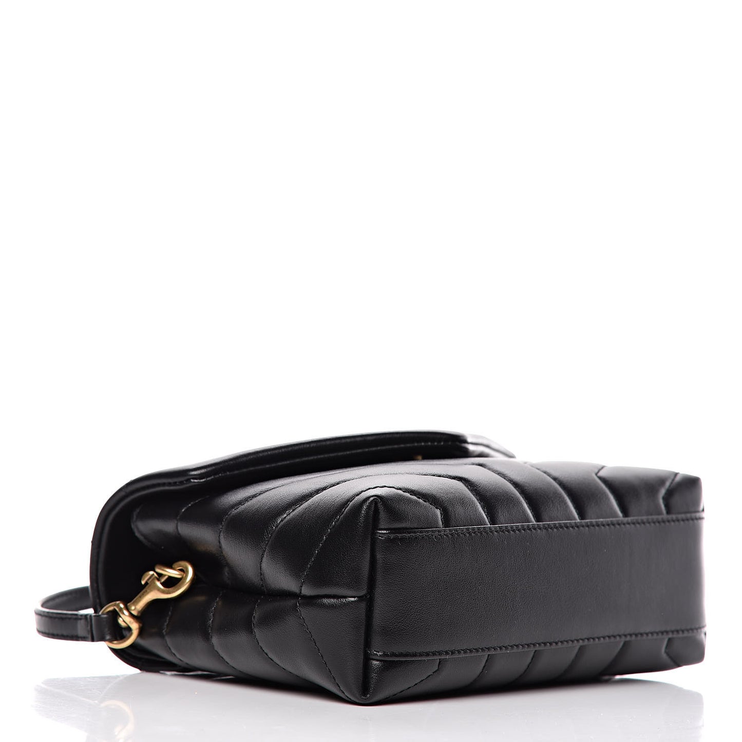 Calfskin Y Quilted Monogram Toy Loulou Crossbody Bag Black