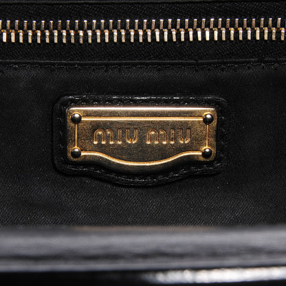 Miu Miu Nappa Matelasse Coffer Frame Tote Black 6 of 7
